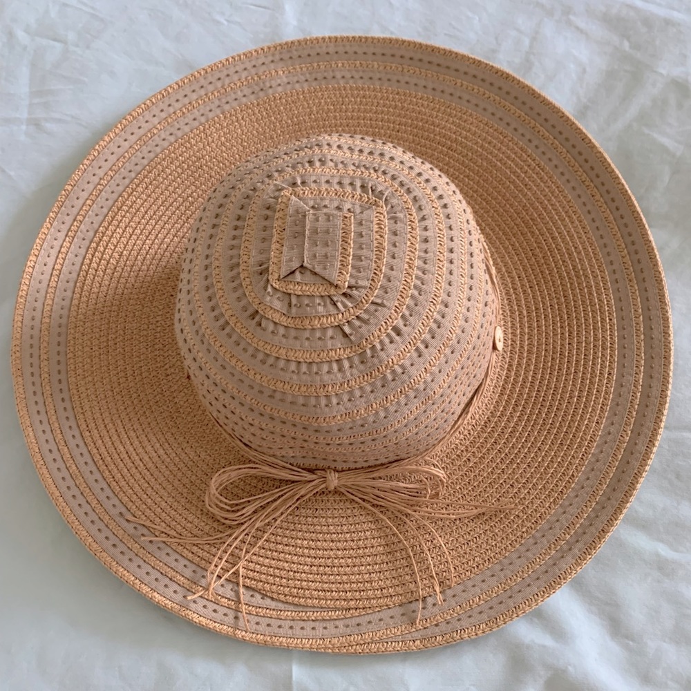 Tropical Trends ladies wide brim straw sun hat